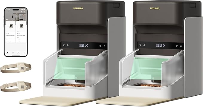 PETLIBRO RFID Multiple Cats Feeder 2 Packs, Tag Activated Exclusive Meals by PETLIBRO