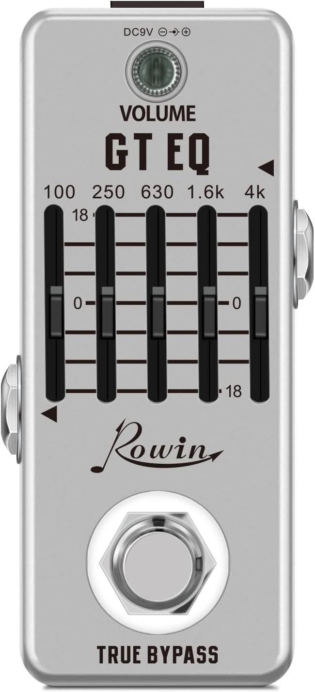 Rowin Guitar Equalize Effect Pedal EQ Add or Take Away Specific Bands Tune by Rowin