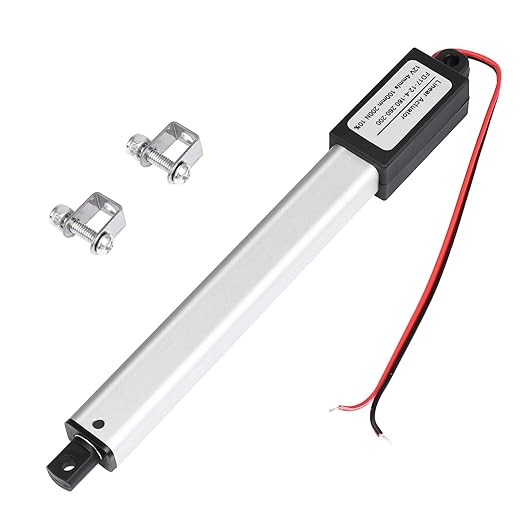 NORJIN Mini Electric Linear Actuator 12V, Speed 4mm/s, w/Mounting Brackets by NORJIN