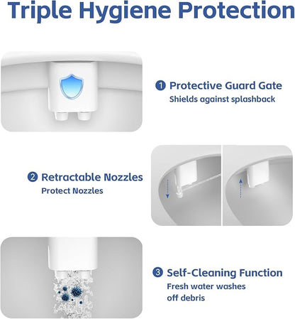 Bidet Attachment for Toilet, Self-Cleaning Dual Retractable Nozzles Bidet - Image 5