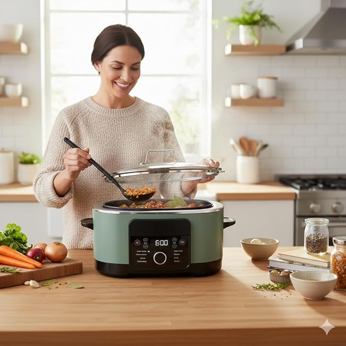 8.5 Quart Large Capacity Multi Cooker, Programmable Electric Pot - Image 8