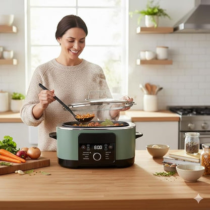 8.5 Quart Large Capacity Multi Cooker, Programmable Electric Pot - Image 8