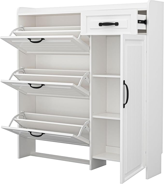 Shoe Cabinet for Entryway, Freestanding Shoe Storage Cabinet - Image 8
