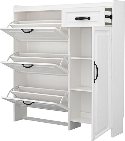 Shoe Cabinet for Entryway, Freestanding Shoe Storage Cabinet - Image 8