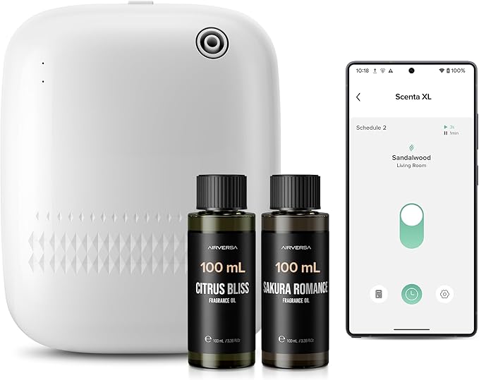 Airversa Smart Waterless Essential Oil Diffuser Starter Kit by Airversa