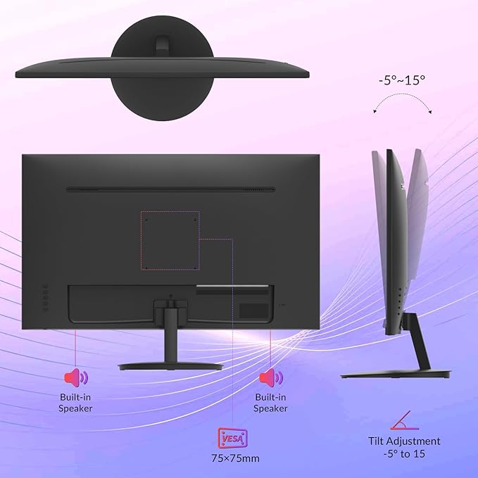 27 Inch Office Monitor, 100Hz FHD 1080P Computer Screen - Image 5