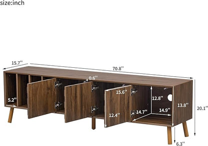Virubi Mid-Century Modern TV Stand, Entertainment Center - Image 7