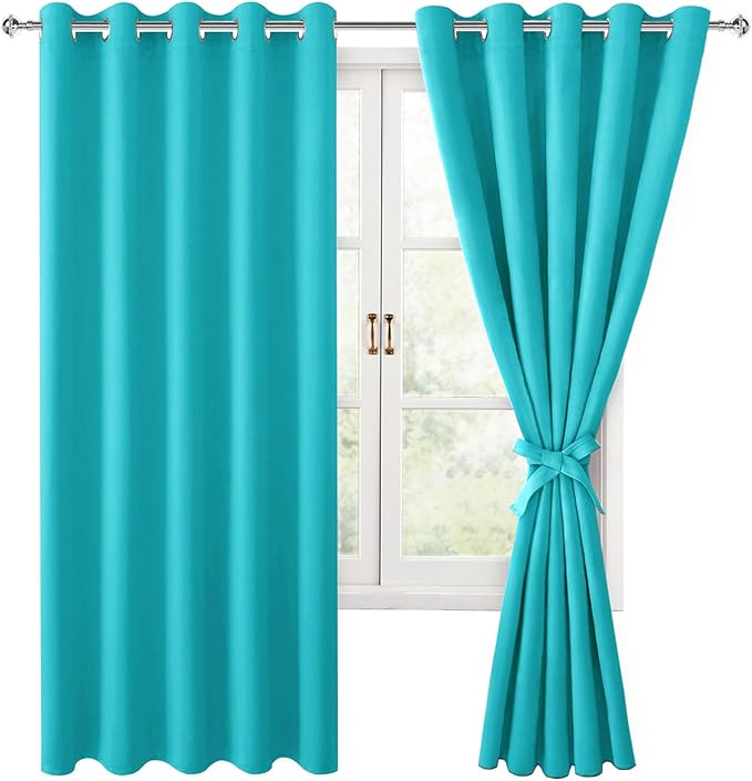 Hiasan Blackout Curtains for Bedroom, 60 x 63 Inches Length by Hiasan