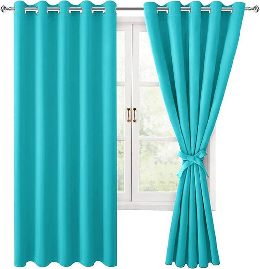 Hiasan Blackout Curtains for Bedroom, 60 x 63 Inches Length by Hiasan