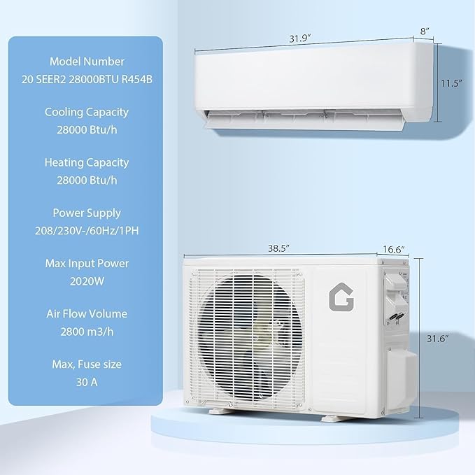 28K Tri-Zone Mini Split Air Conditioner and Heater, 9000+9000+12000 BTU Climate - Image 6