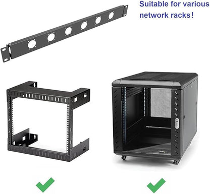QiaoYoubang 1U Hinged Rack Panel 6D XLR HDMI Audio Rack Mount Panel - Image 5