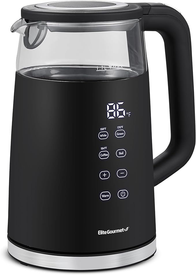 Elite Gourmet EKT8717 1.7L Dual Wall Cool Touch Electric Tea Kettle, by EliteGourmet