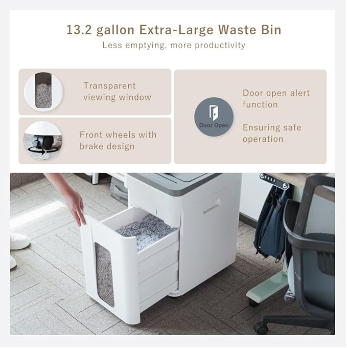 Heavy Duty Paper Shredder: 400 Sheets Auto Feed - Image 5