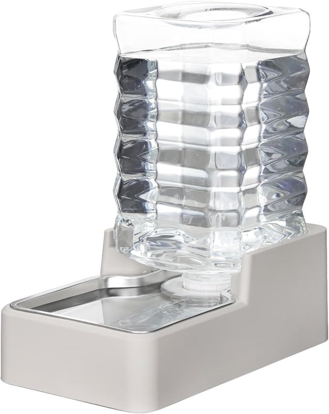 RIZZARI Stainless Steel Pet Water Feeder: 8L Gravity Waterer, Leak-Proof by RIZZARI