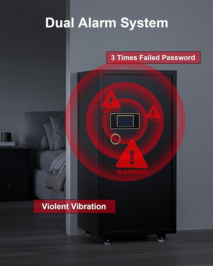 TIGERKING 11.5 Cu Ft Large Heavy Duty Home Security Safe – Digital Touchscreen - Image 7