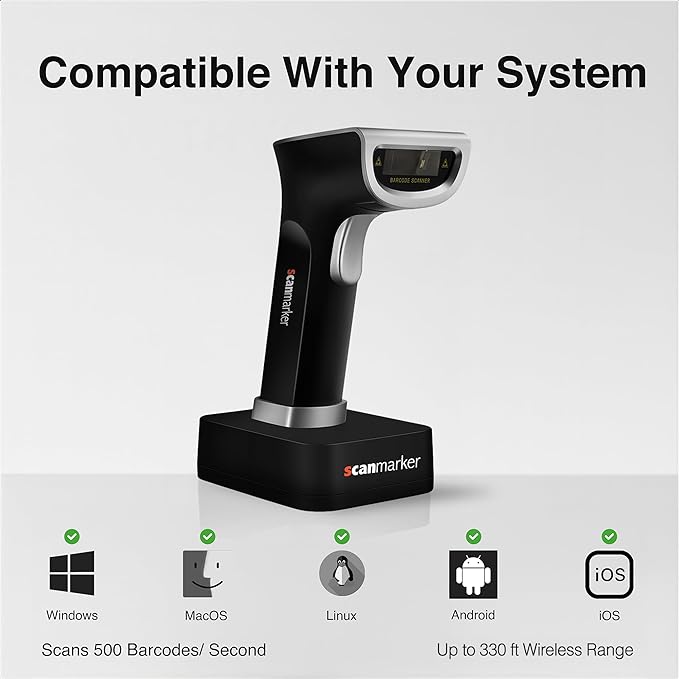 Scanmarker 1D/2D Wireless Barcode Scanner – Boost Speed & Accuracy - Image 4