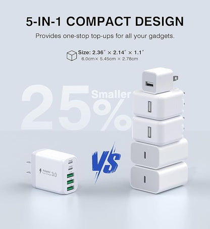 60W USB C Wall Charger Block, Galaxy S24/S23 - Image 4