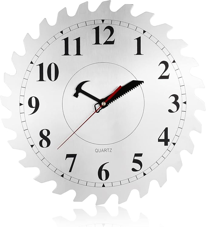 CIGERA 12 Inch Metal Wall Clock by CIGERA