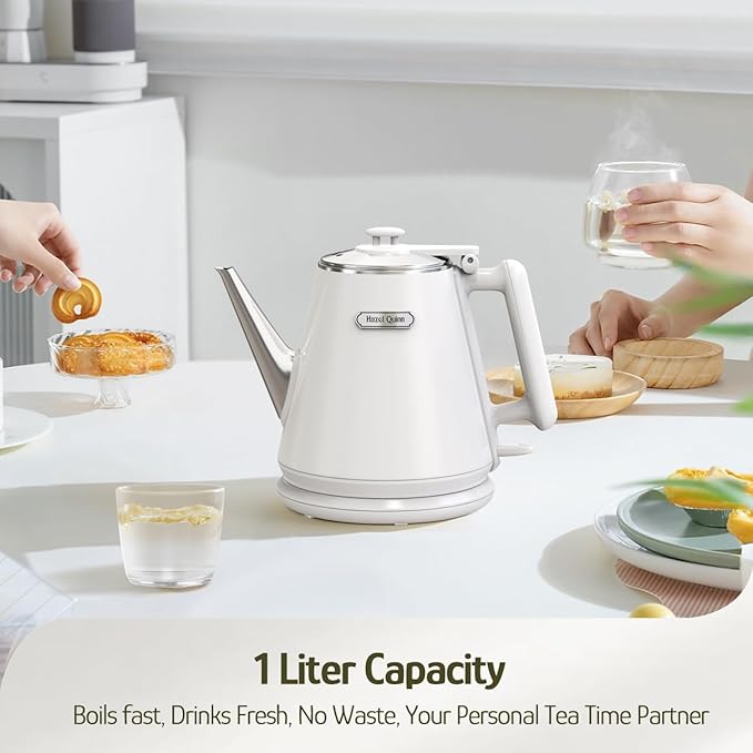 Hazel Quinn Electric Kettle - 1L/34oz Small Tea Kettle - Image 2