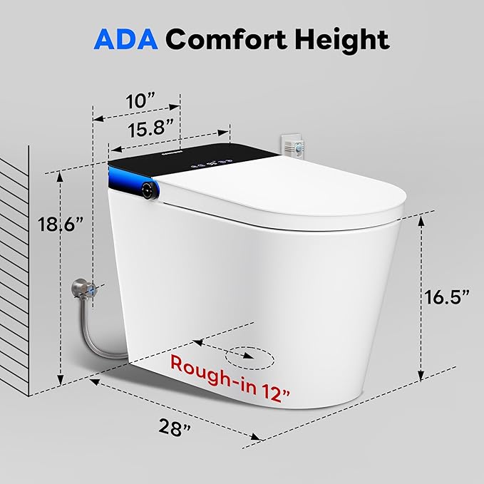 Casta Diva Smart Toilet with Bidet Built in, Auto Open Close, Foot Sensor - Image 9