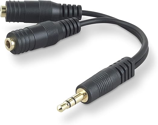 Belkin 3.5mm Audio Splitter – Dual Headphone and Speaker Jack Adapter by Belkin