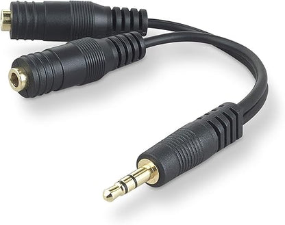 Belkin 3.5mm Audio Splitter – Dual Headphone and Speaker Jack Adapter by Belkin