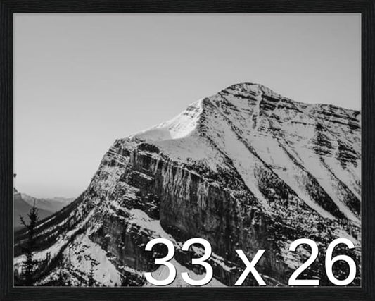 Frame It Easy 33 x 26 Black Grain Wood Frame by FrameItEasy