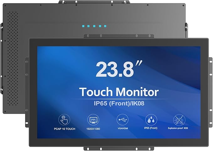 23.8 Inch 10 Points PCAP Open Frame Touch Screen LCD Display Monitors 1920x1080 by GreenTouch