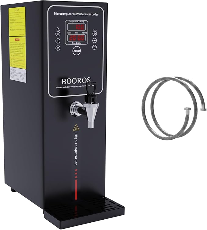 BOOROS Commercial Water Boiler 10L Hot Water Dispenser Black 1500W Commercial by BoorosAppliance