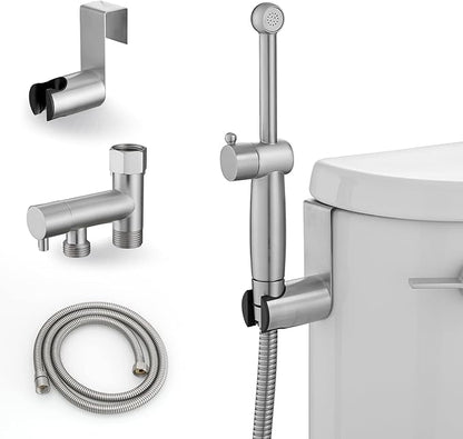 Brushed Nickel Handheld Bidet Sprayer Attachment by Greenspring
