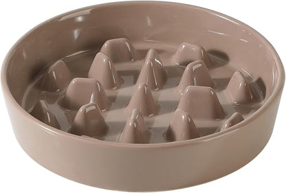 Ceramic 3.2 Cup Dog Bowl Slow Feeder, 9.5 inch Slow Pet Food Dish by Havniva