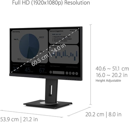 ViewSonic VG2448A 24 Inch IPS 1080p Ergonomic Monitor - Image 4