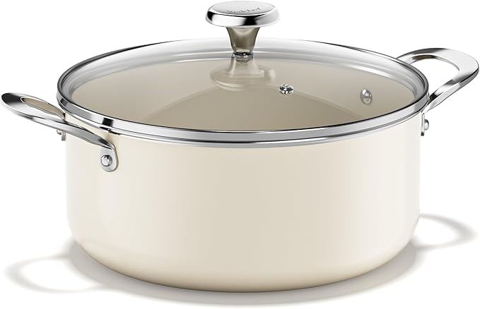Redchef Ceramic Stock Pot with Lid, Soup Pot by Redchef