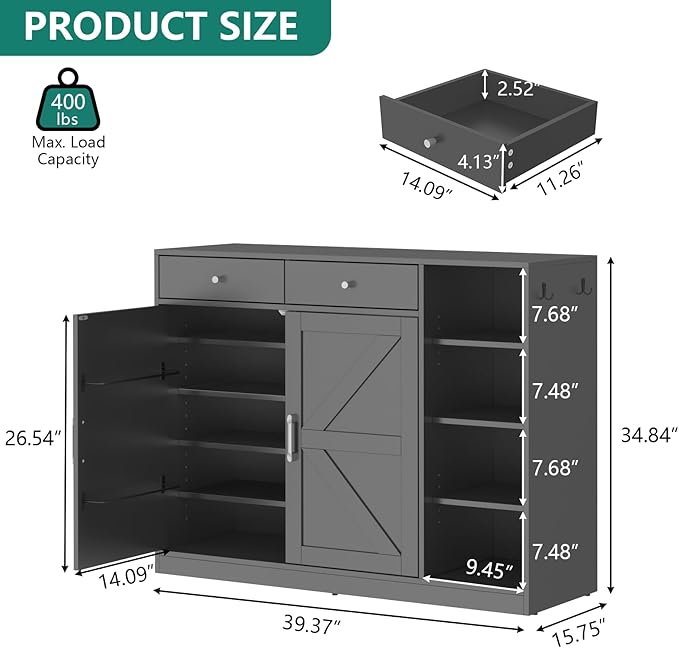 Loomie 5-Tier Shoe Cabinet - Image 2