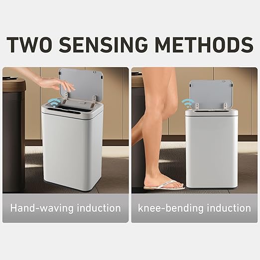 ELPHECO Stainless Steel Office Trash Can Motion Sensor Garbage Can Touchless - Image 6