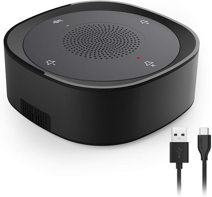 USB Speakerphone Microphone, Conference Speaker Omnidirectional Computer Mic by JOUNIVO