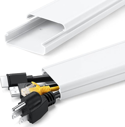 ZhiYo 34in TV Cord Hider for Wall Mounted TV, Large Cord Cover Wall, PVC Cable by ZhiYo
