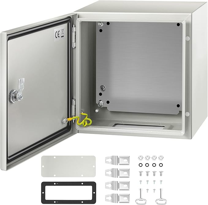 VEVOR NEMA Steel Enclosure 12×12×8, NEMA 4X Steel Electrical Box, IP66 by VEVOR
