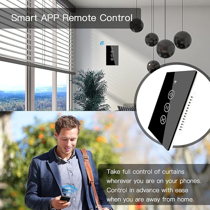 MOES WiFi Smart Curtain Switch Motorized Roller Blinds Shutter Switch, Smart - Image 6