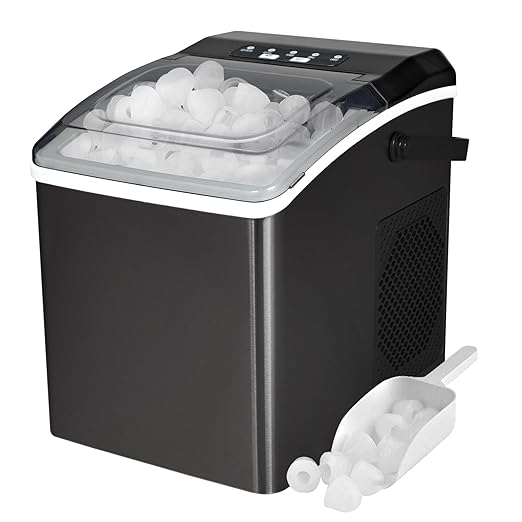 Koolatron Countertop Ice Maker – Nugget Ice Maker Makes 9 Pebble in 6 Mins by Koolatron