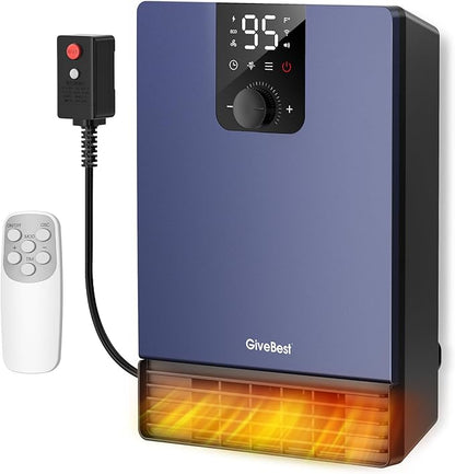 GiveBest Wall Heater for Bathroom, 1500W Fast Heating Electric Space Heater by GiveBest