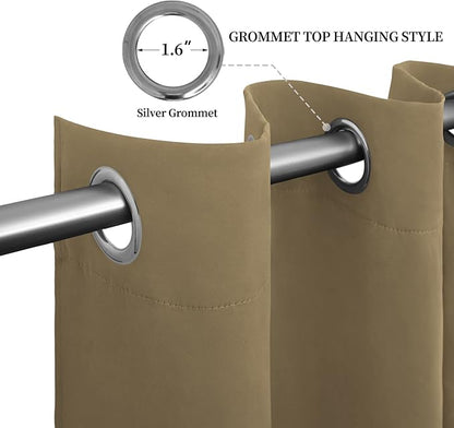 Easy-Going Blackout Curtains for Bedroom, Solid Thermal Insulated Grommet and - Image 5
