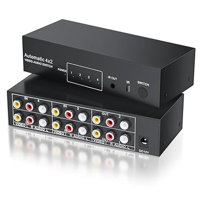 BolAAzuL RCA Switch Splitter 4 in 2 Out by BolAAzuL