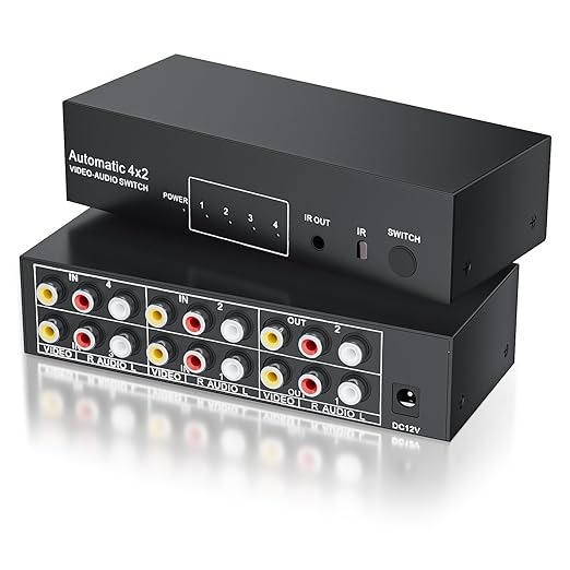 BolAAzuL RCA Switch Splitter 4 in 2 Out by BolAAzuL