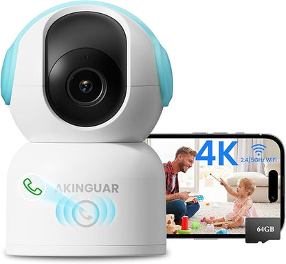 4K 8MP Indoor Security Camera, WiFi Camera by AKINGUARDirect