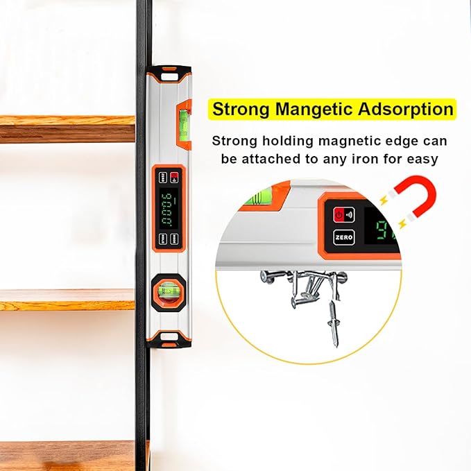eOUTIL 15.7-Inch Digital Torpedo Level & Angle Finder – IP54 Waterproof - Image 2