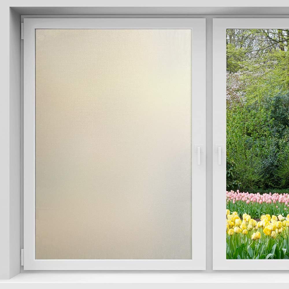 BDF 1PFR Static Cling Window Film Opaque Privacy Frosted - 36in X 22ft | Non-adhesive, Opaque Two-way Privacy