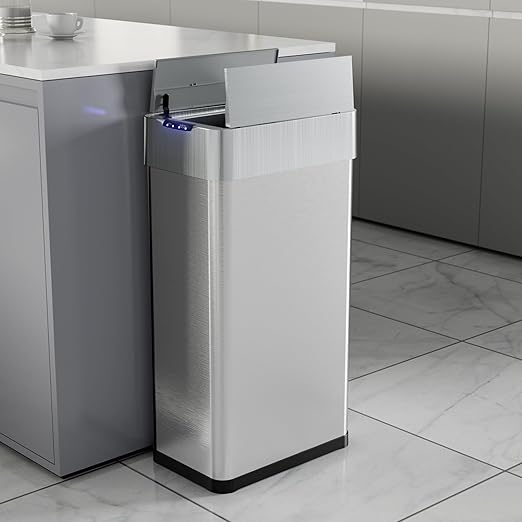 TLSUNNY 16 Gallon Automatic Trash Can, Stainless Steel Motion Sensor Garbage bin - Image 8