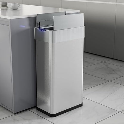 TLSUNNY 16 Gallon Automatic Trash Can, Stainless Steel Motion Sensor Garbage bin - Image 8