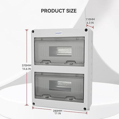 MOLLOM 24 Way Circuit Breaker MCB Distribution Protection Box - Image 2